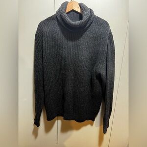 All Saints Charcoal Turtleneck Sweater